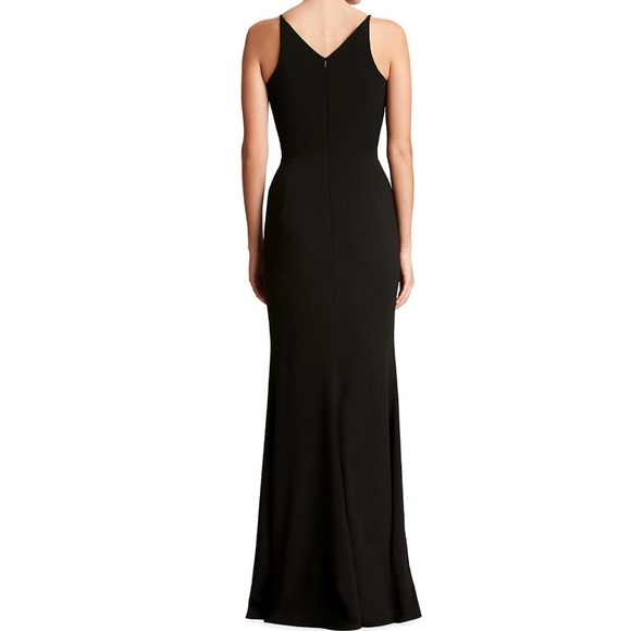Dress The Population Iris Sleeveless Crepe Slit Gown - Picture 2 of 7